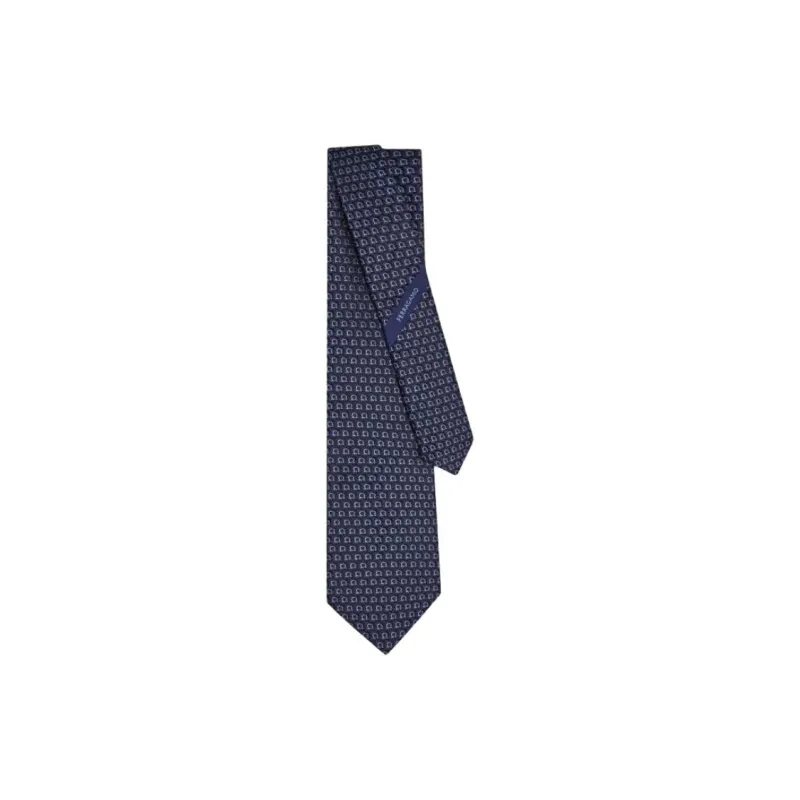 Ferragamo Gancini Jacquard Tie-0