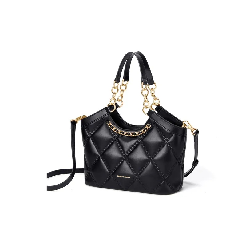 CNOLES Synthetic Leather Crossbody Bag, Handbag Regular Women's Visa Black-1