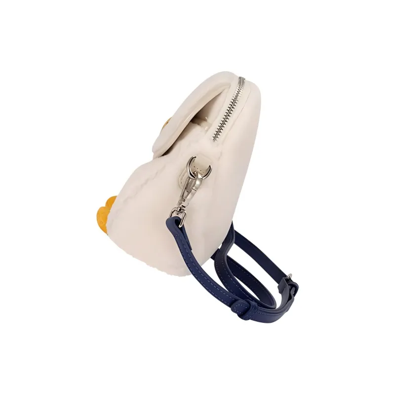 AJIDOU Disney, Collaboration Fabric Shoulder Bag, Crossbody Bag Small Size Women's Ivory White & Yellow-2