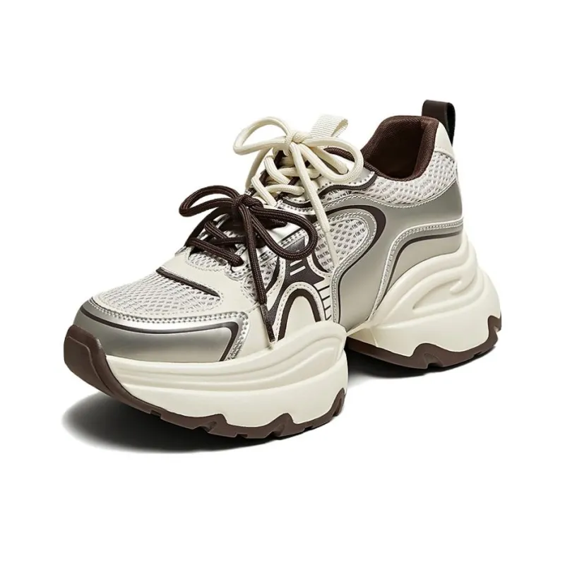 BASTO Slip Resistant Low Top Chunky Sneakers Women's-1