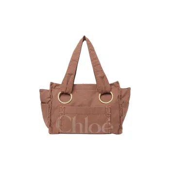 Chloe Cotton Tote Bag, Shopping Bag, Handbag, Shoulder Bag Women's Wild Rose