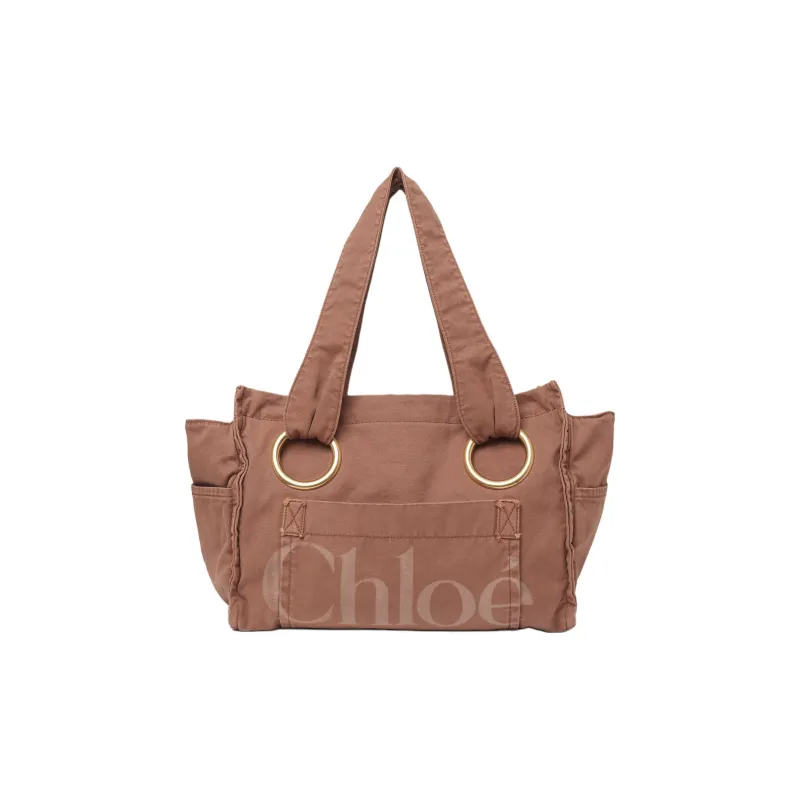 Chloe Cotton Tote Bag, Shopping Bag, Handbag, Shoulder Bag Women's Wild Rose-0