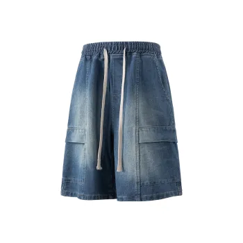 Warrior Huichao Riding The Wind Collection Denim Shorts Unisex