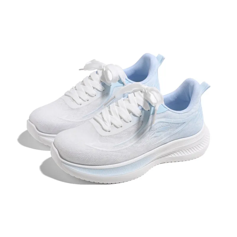 HUANQIU Running Shoes Women's Low Top White Blue-2