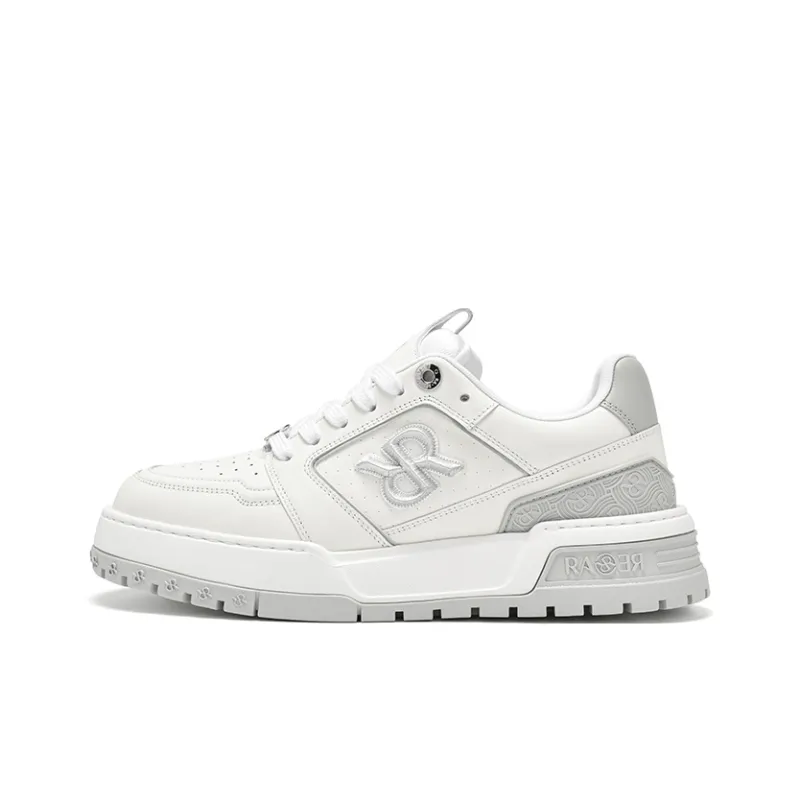 RARE Low Top Skateboard Shoes Men's White Gray-0