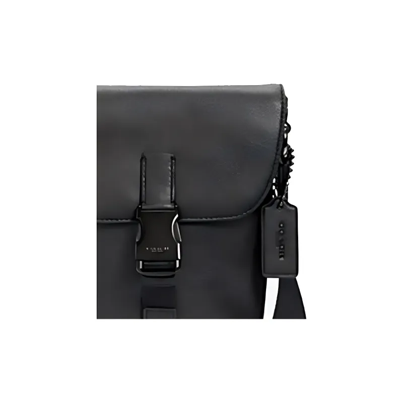 COACH Track Calfskin Shoulder Bag Crossbody Bag Mini Men's Black-3