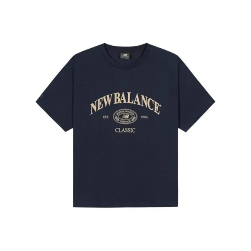 New Balance T Shirt Unisex Marine Blue