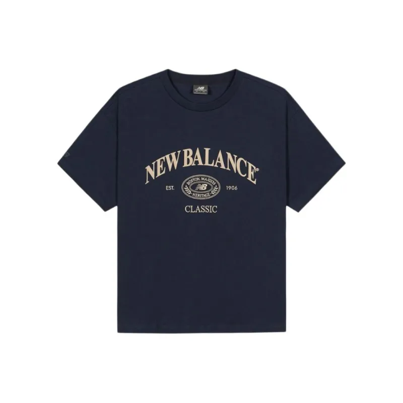 New Balance T Shirt Unisex Marine Blue-0