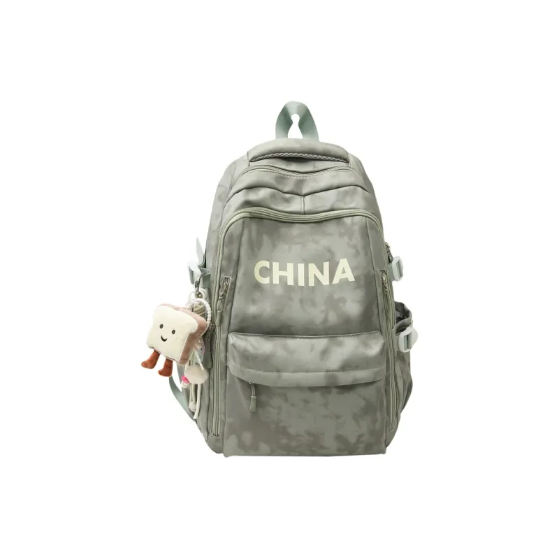 Kaka Tree Nylon Backpack Unisex Ecru/Black/Pink/Red/Green-11