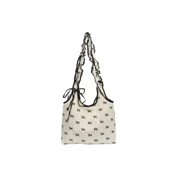 GATOER Canvas Tote Bag, Shopping Bag, Canvas Shoulder Bag Women's White
