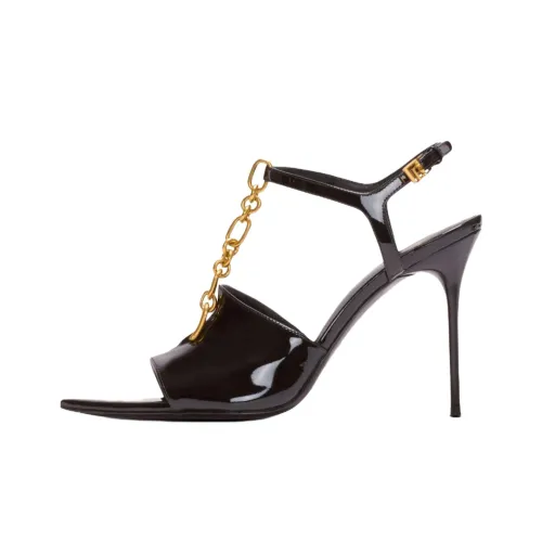 BALMAIN Sync One Strap Sandals 9.5cm Women's Black