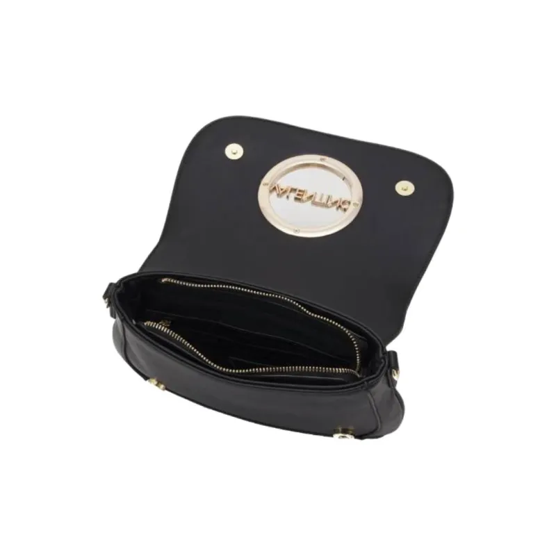 Valentino Polyurethane Shoulder Bag, Crossbody Bag Women's Black-1