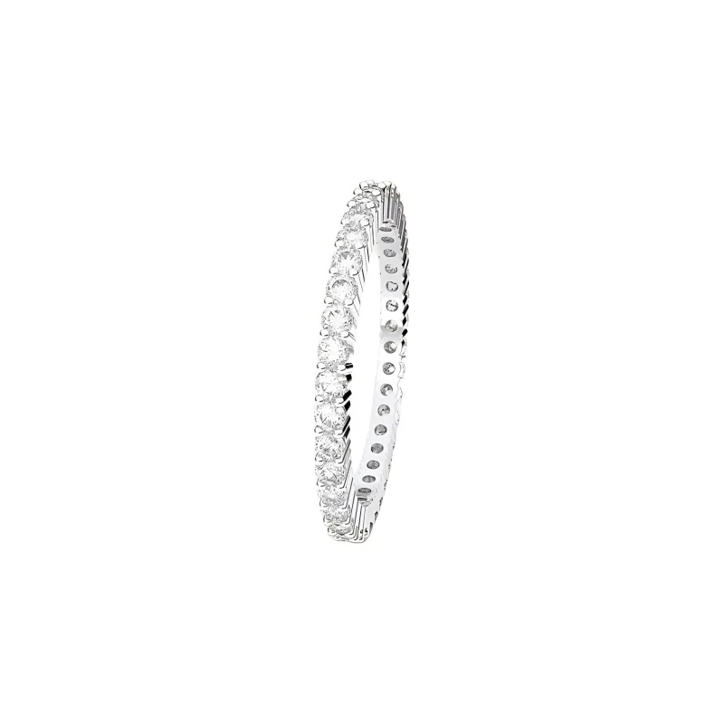 Swarovski Gemstone, Rhodium Plated Rings Unisex Silver-3