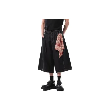 Weles Denim Shorts Unisex Black