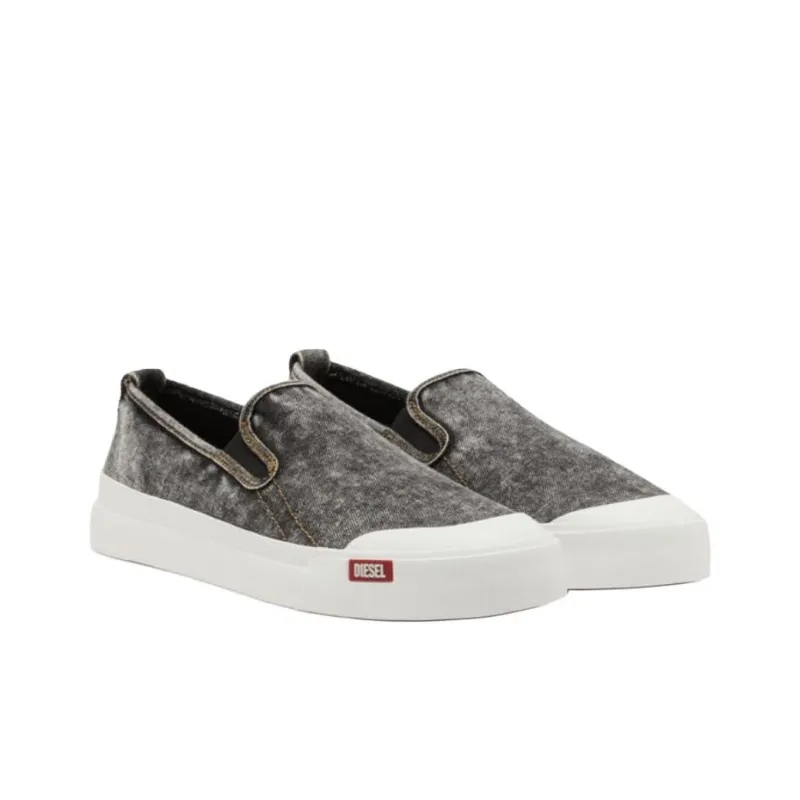 DIESEL S Athos Low Top Canvas Shoes Men's Black-3