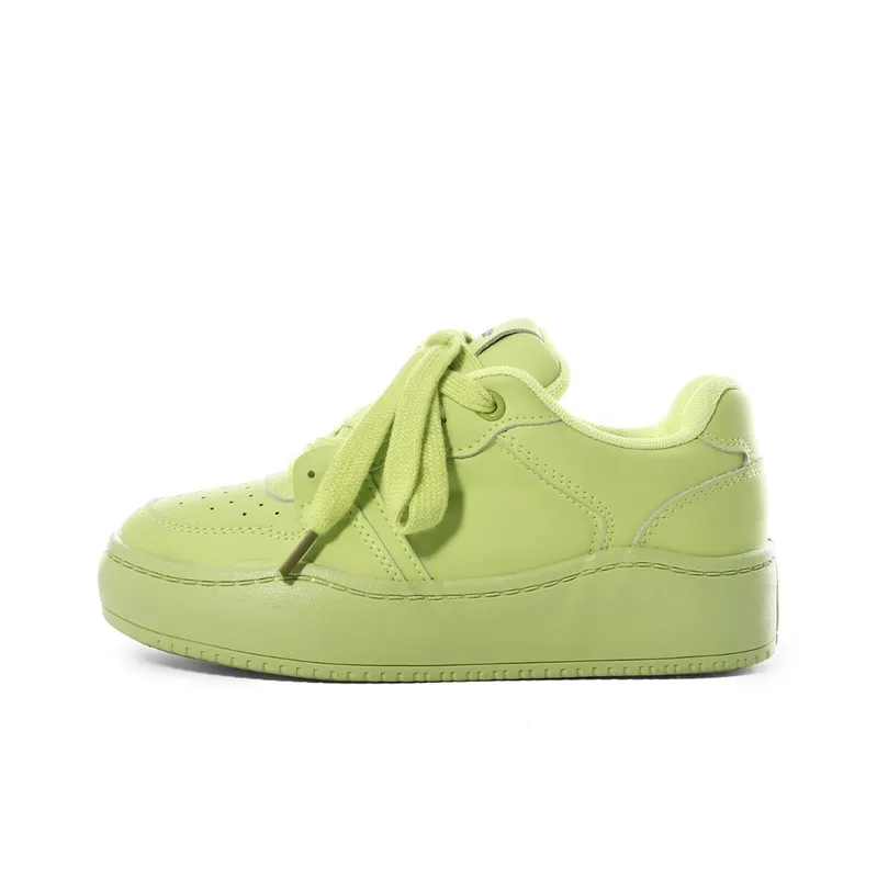The New Age Family Low Top Skateboard Shoes Women's Neon Green-0