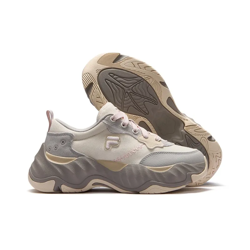 FILA FUSION STARFISH II Low Top Canvas Shoes Women's Cream Ivory Gray-5