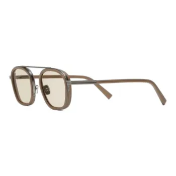 Zegna Acetate Square Sunglasses Unisex Tea Brown