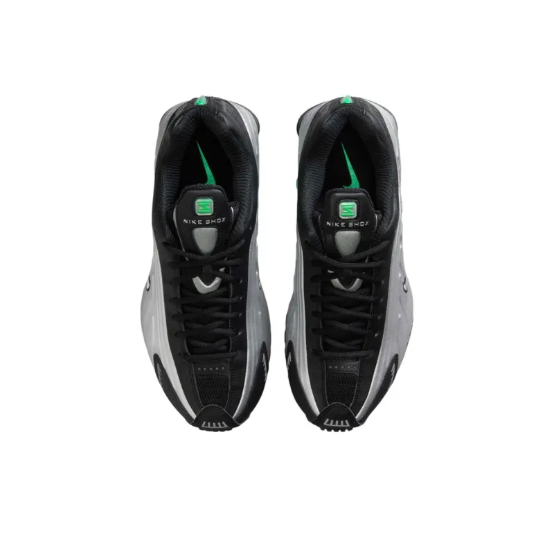 Nike Shox R4 Anti Slip Wear Resistant Low Top Running Shoes Men's Silver Black-3
