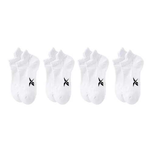 Reebok No Show Socks Men's 4 Pack White