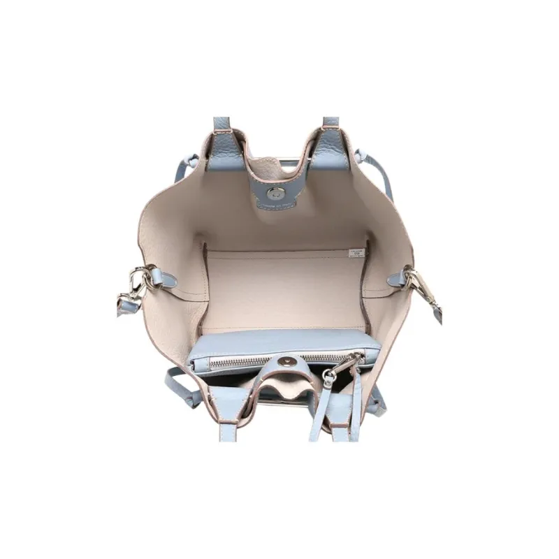 GIANNI CHIARINI Cow Leather Crossbody Bag, Shoulder Bag Women's Blue-5