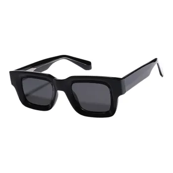 JEKA TR/Memory Plastic Metal Square Sunglasses Women's