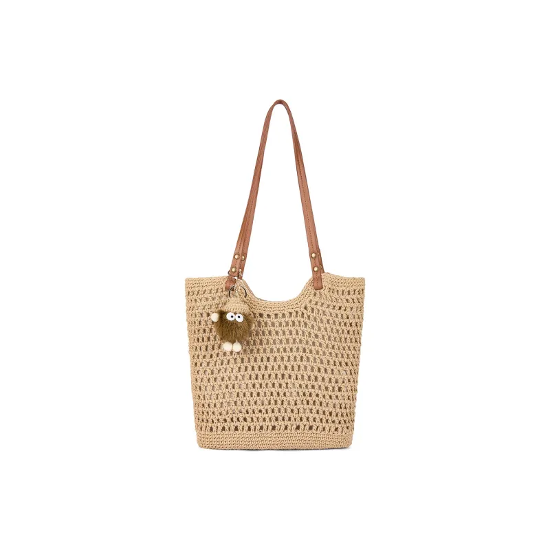 JOSINY Fabric Tote Bag, Shoulder Bag Women's Ecru/Coffee-6