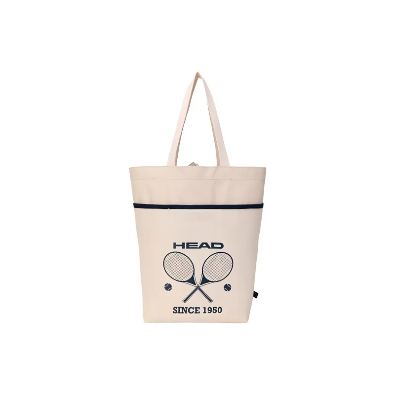 HEAD Fabric Tote Handbag Medium Size Unisex Black/Raw Fabric Color-5