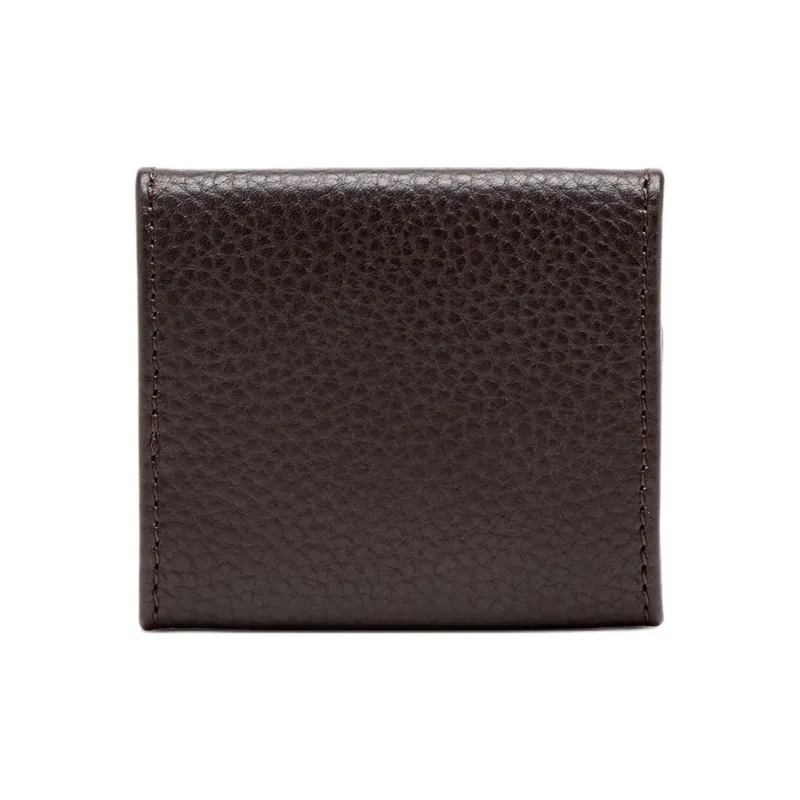 DIESEL Cow Leather Wallet Coin Purse Men's Dark Brown-1