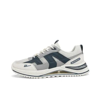 Warrior Abrasion Resistant, Lightweight, And Breathable Low Top Casual Shoes Men's Beige Blue