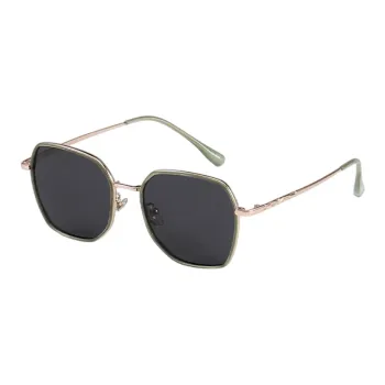 PRETTYALLUSION PC Metal Irregular Shape Sunglasses Women's