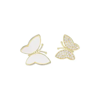 SHINE S925 Sterling Silver Stud, Zircon, Copper, Plate Earrings Women's