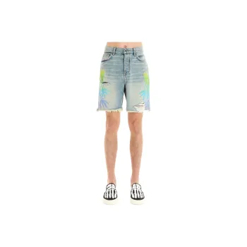 AMIRI Denim Shorts Men Blue
