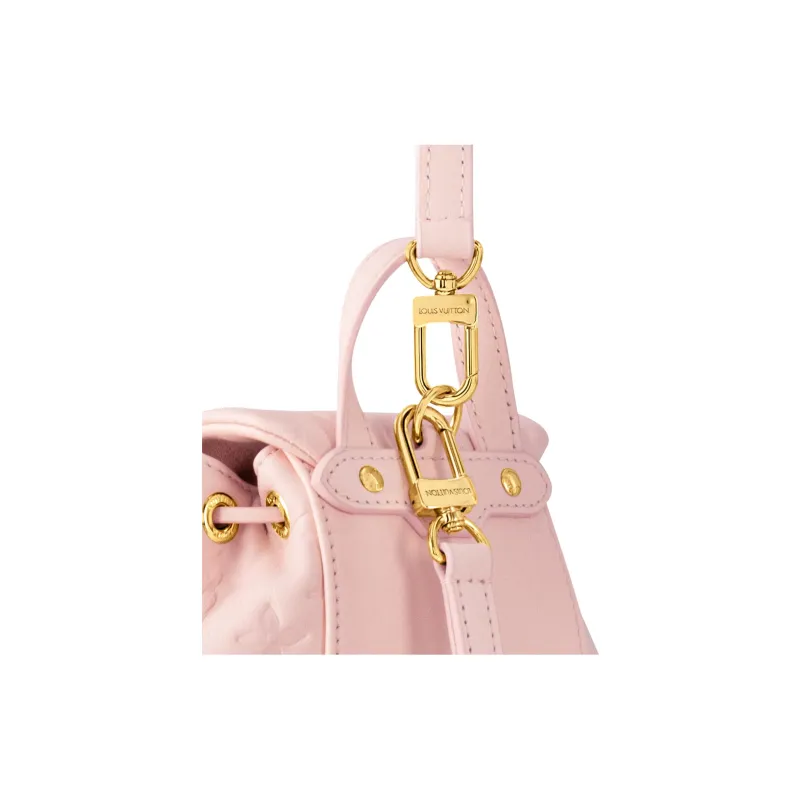 LOUIS VUITTON Coussin Lambskin Backpack Mini Women's Jasmine Powder-4