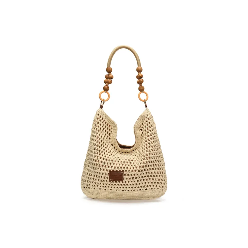 BAODIDAISHU PU Fashion Niche Shoulder Bag Underarm Tote Women's Brown/Black-0