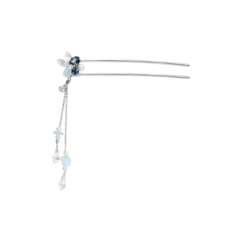 EVITA PERONI Alloy Hairpins Women's Ocean Blue-0
