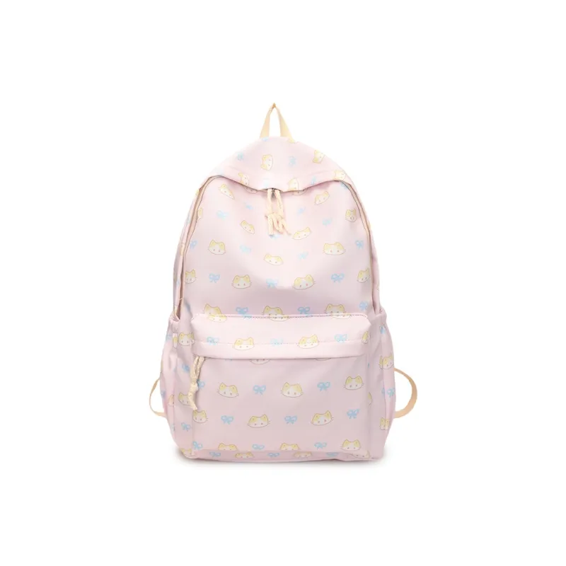 BAODIDAISHU Nylon Backpack Regular Women's White/blue/yellow/pink/black-17