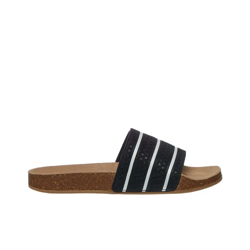 Adidas Adilette Slides Core Black Core White Gum-1