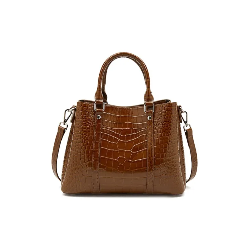 Old Man's Head Top Grain Cow Leather One Shoulder Handbag Women's Multicolor-15