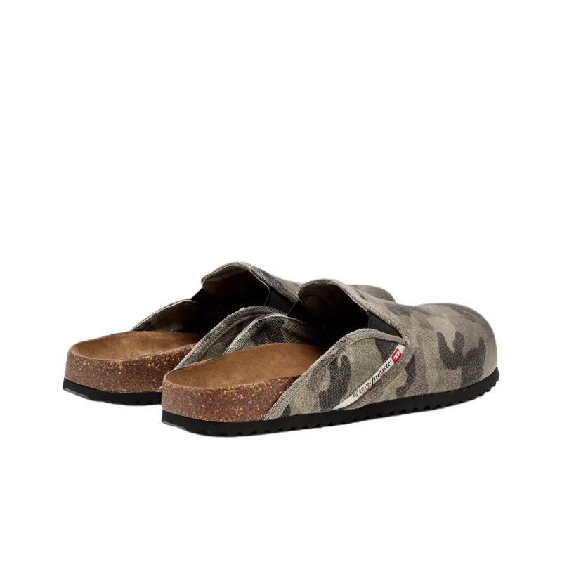DIESEL Closed Toe Slippers 4cm Men's Green-4