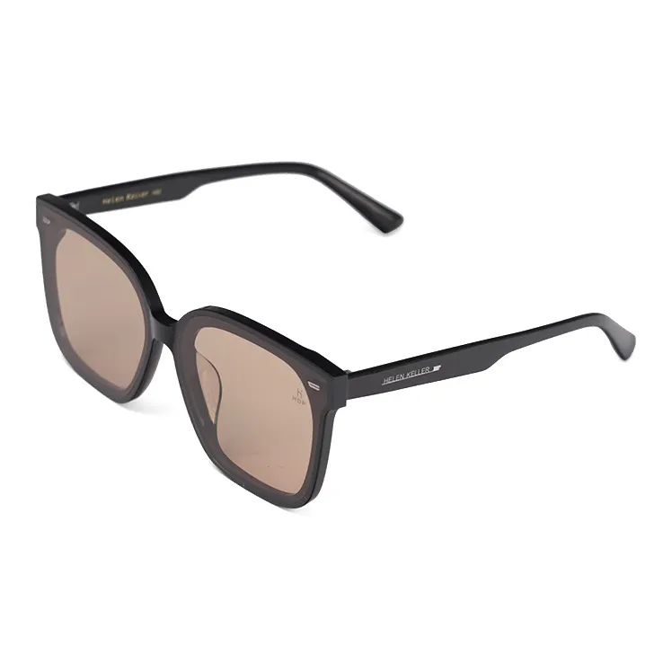 HELEN KELLER Plate Frame Square Sunglasses Unisex-12