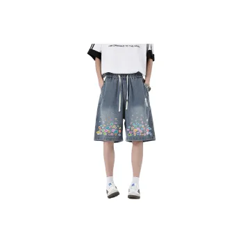 Qnxeey Denim Shorts Unisex
