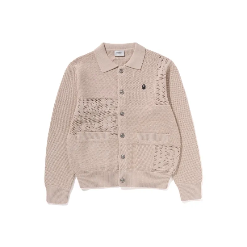 BAPE BLACK Crochet Cardigan-0