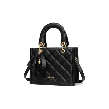 JUST STAR Artificial Leather Crossbody One Shoulder Handbag Regular Women's White/Black