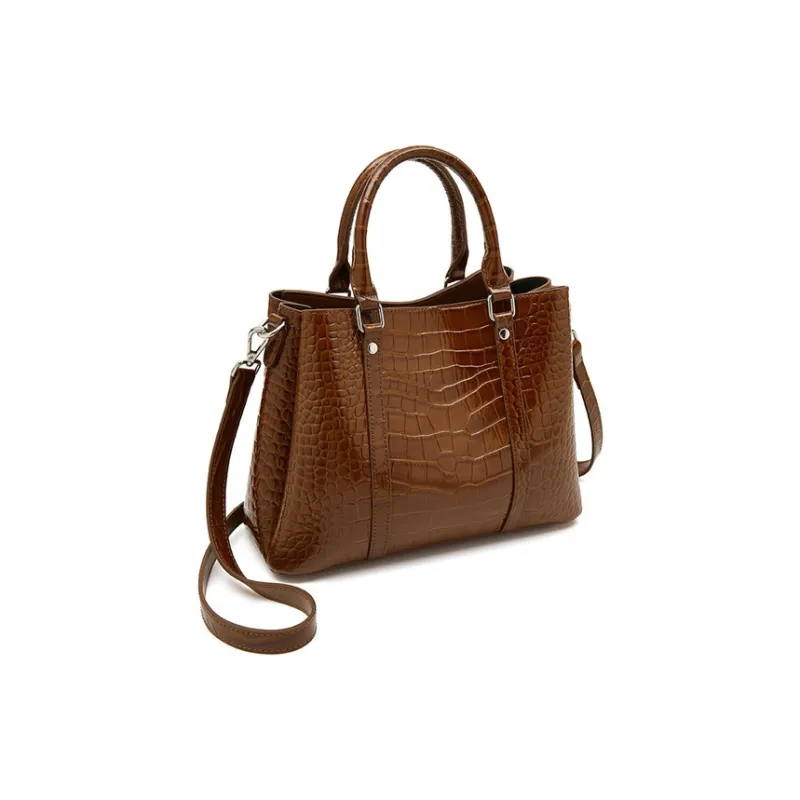 Old Man's Head Top Grain Cow Leather One Shoulder Handbag Women's Multicolor-16
