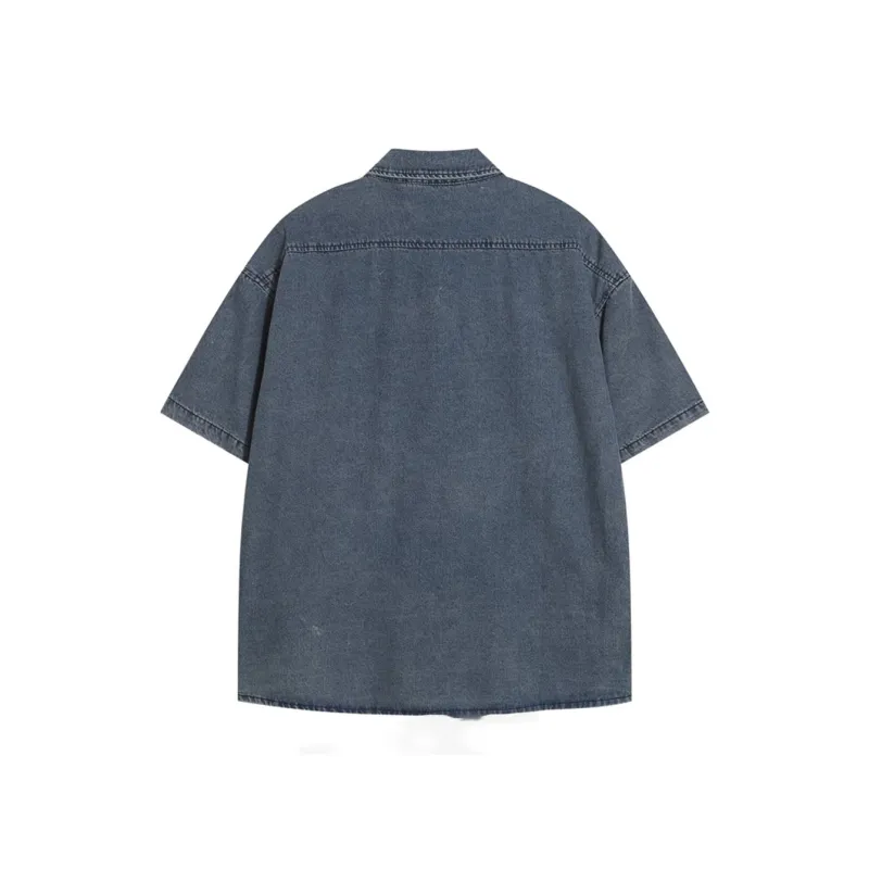 Zomuros Shirts Unisex Denim Blue-1