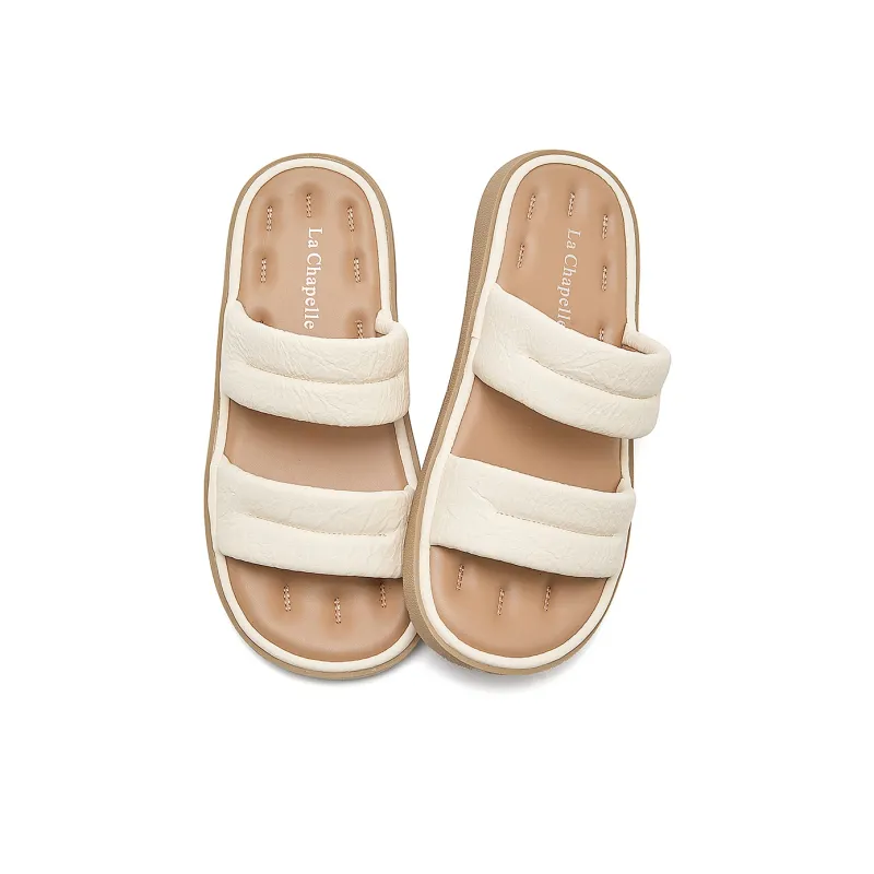 La Chapelle Slide Slippers Women's Beige-1