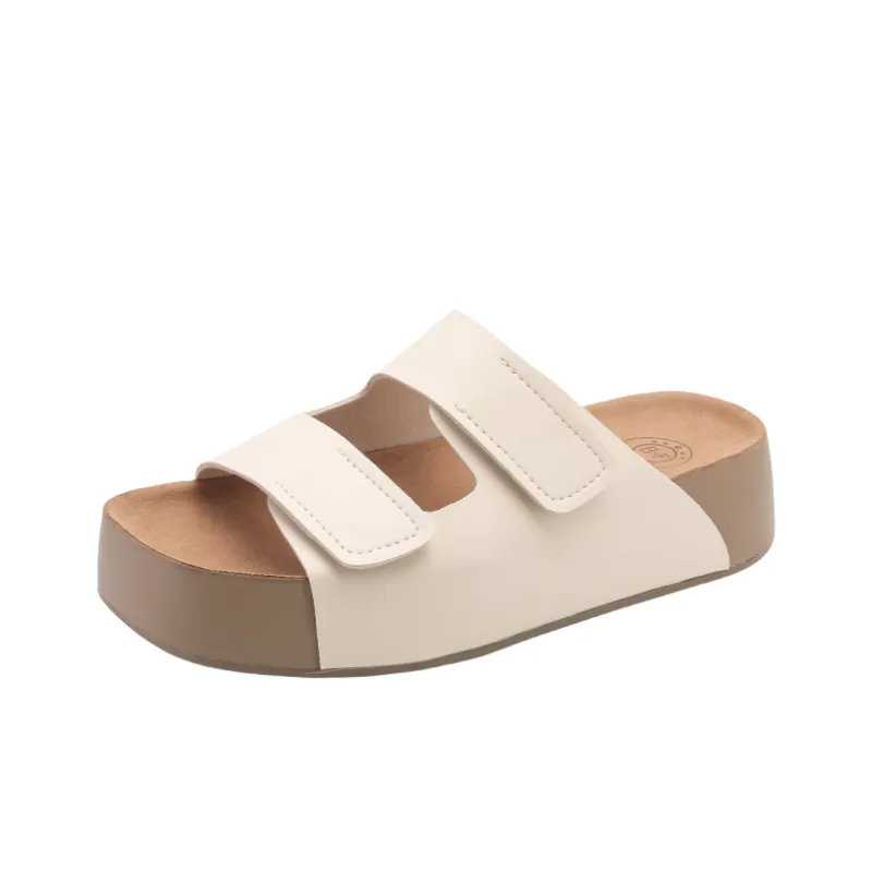 BAFFN Rubber Sole Quiet, Slip Resistant, Odor Resistant Slide Slippers Women's White-0