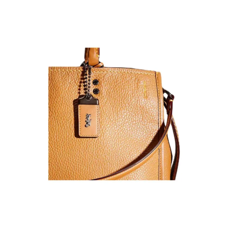 COACH Rogue Glove Tanned Pebbled Leather Portable Crossbody Bag, Shoulder Bag Women's Tin Lightweight Saddle-3