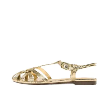 ZARA Roman Sandals 1.5cm Women's Gold
